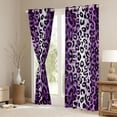 thumbnail image 3 of Erosebridal Black Purple Cheetah Print Blackout Curtains Set of 2 (52x84 Each) For Teens Adults,Abstract Animal Print Window Curtains, 3 of 6