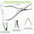 thumbnail image 2 of WEIF-Hair Extension Tools Kit, Stainless Steel Hair Extensions Micro Bead Bead Closer and Remover Pliers Set, 4 Hook Needle Pulling Loop Tool Set (Silvery), 2 of 4