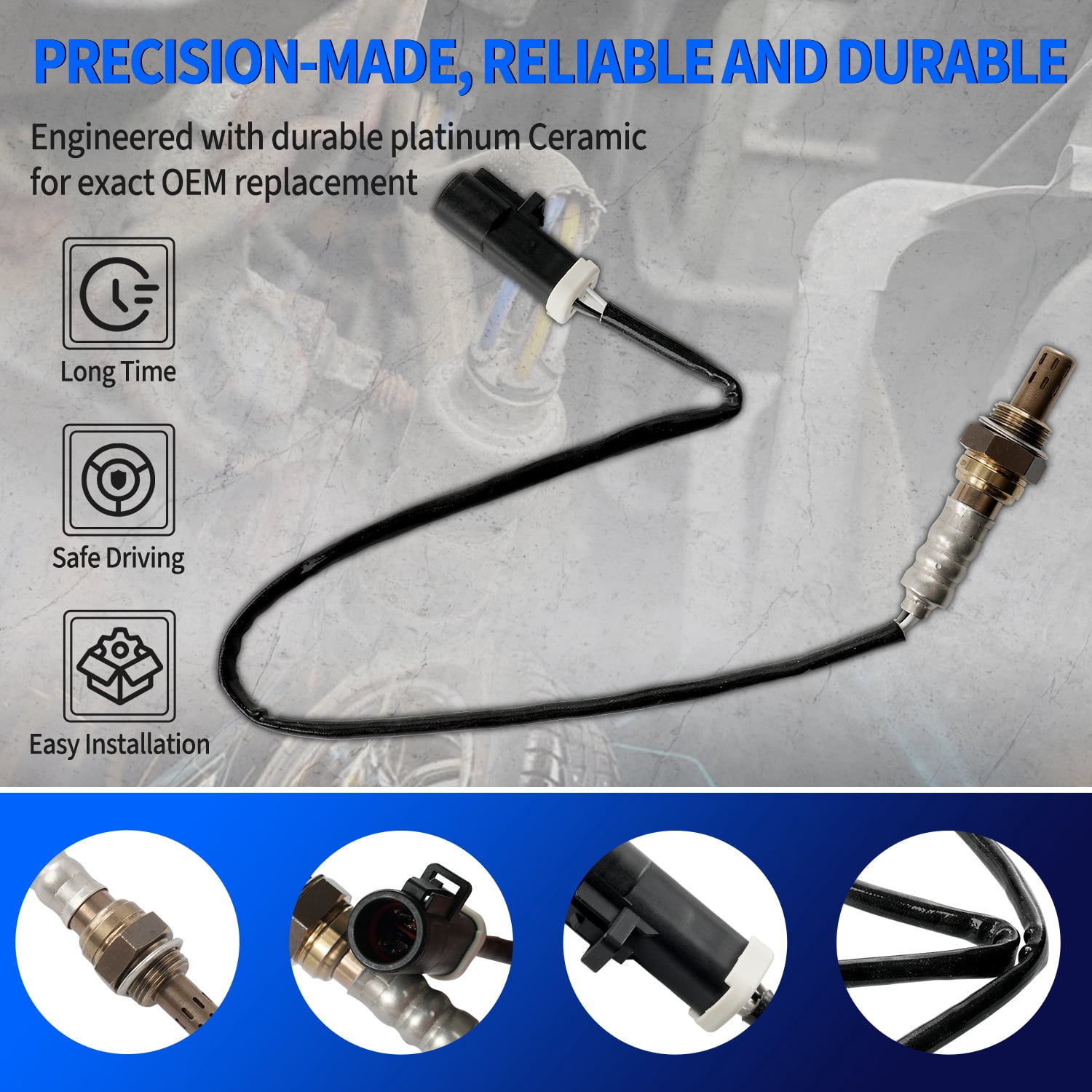2PCS Oxygen Sensor Upstream Downstream O2 Sensor Compatible with Ford F150 F250 Ranger Expedition Explorer Escape, Mazda Tribute, Lincoln & More Replace# 15716,15717,15718, 15719,ZZC318861