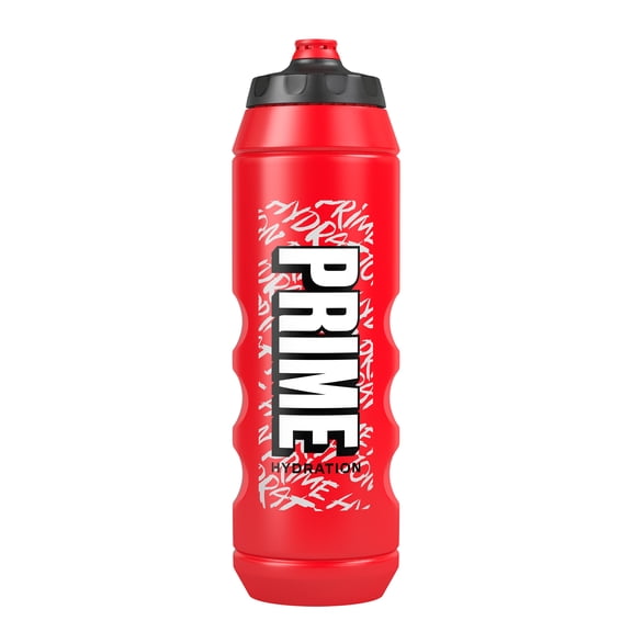 Prime Hydration Red Graffiti Squeeze Sports Water Bottle, 32 fl oz