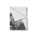 thumbnail image 2 of Pug Soft Flannel Fleece Blanket, Picture of a Pug and Little Chick Drawn by Hand Love Affection Between Animals, Cozy Plush for Indoor and Outdoor Use, 50" x 70", Charcoal Grey White, by Ambesonne, 2 of 5