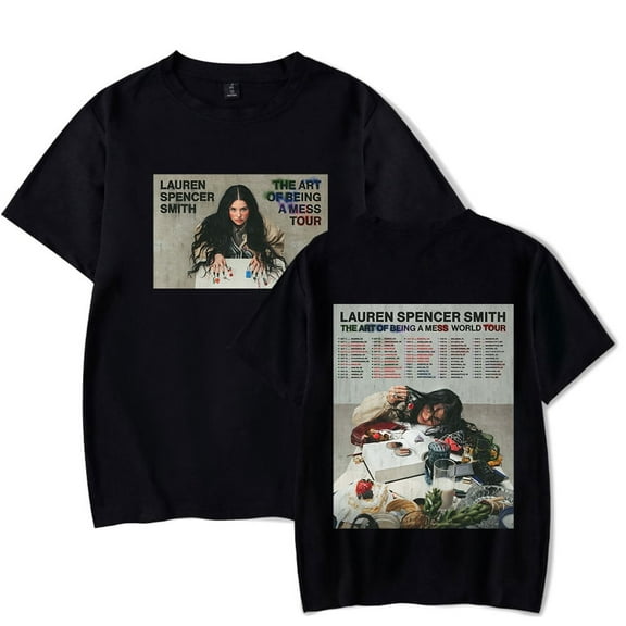 Lauren Spencer Smith THE ART OF BEING A MESS TOUR T-Shirts Streetwear Tee Unisex HipHop Crewneck Short Sleeve