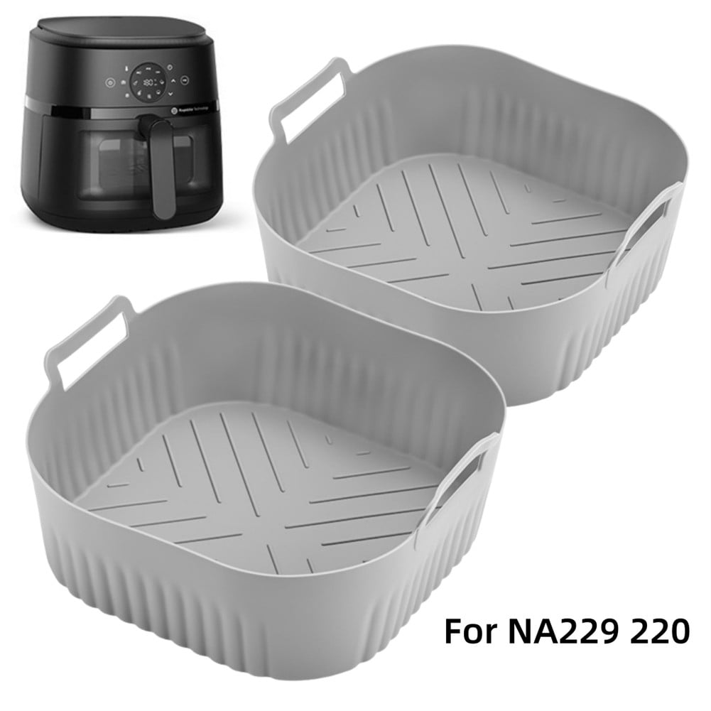 2 Pcs Silicone Air Fryer Liner Non-Stick Baskets For Na229 220 6Qt 4.2L