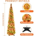 thumbnail image 4 of Fall Tree Home Decor Pop Up Tree with Lights & Timer & Modes Collapsible Tinsel Pencil Tree for Autumn Harvest Porch Thanksgiving Party Decorations Maple Leaves, 4 of 6