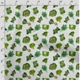 thumbnail image 3 of Soimoi Veggies Printed, Cotton Fleece, Fabric by The Yard Sewing DIY Stretch Fabric 56 Inches Wide, WarmFabric for Hats, Coats, Gloves, Blankets, Green & White, 3 of 5