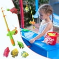 thumbnail image 2 of Hudfg Jouets de Pêche Magnétiques Ensemble de Jeu pour Enfants / Table d'Eau Baignoire Fête Piscine pour Enfants & Filet à Canne, Poisson Flottant en Plastique Tout-Petit Couleur Animaux Marins Anniversaire 3 4 5 6 Ans, 2 of 6