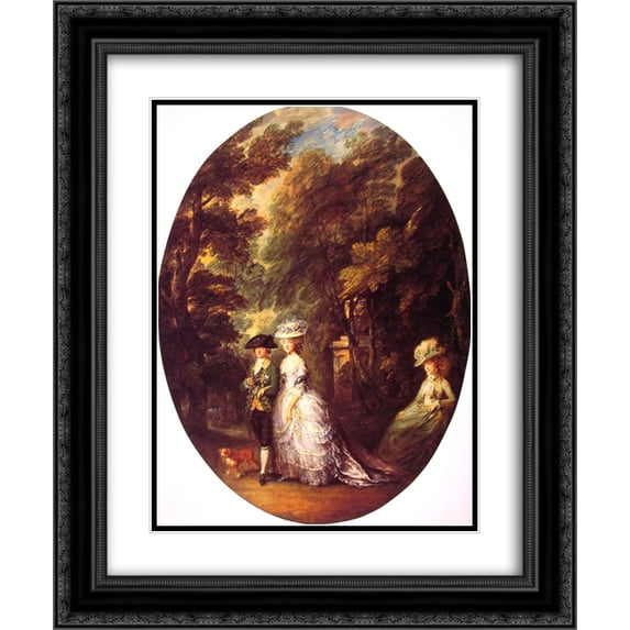 Thomas Gainsborough 2x Matted 20x24 Black Ornate Framed Art Print 'The Duke and Duchess of Cumberland'