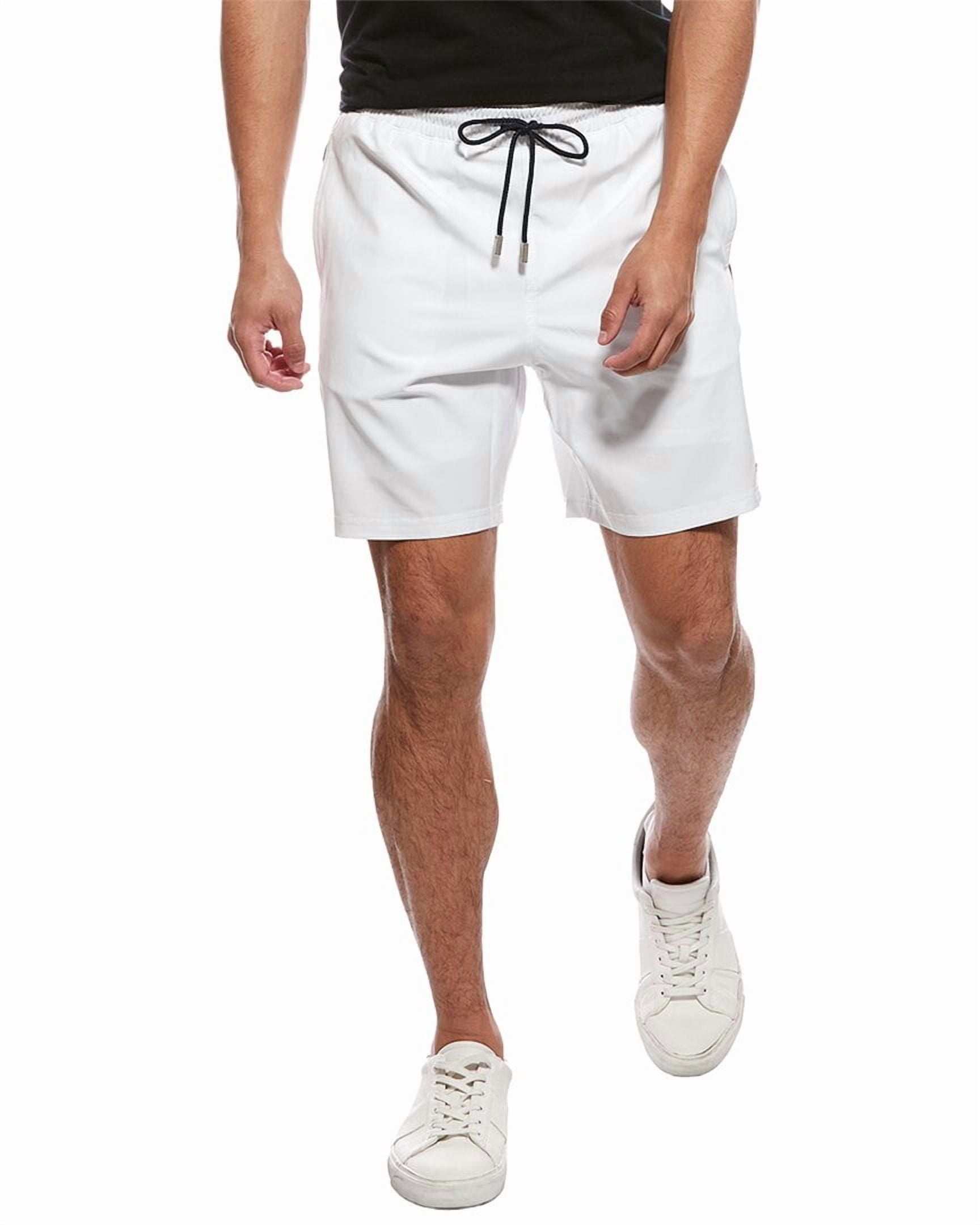 Le Club mens  Hybrid Long Swim Short, L (36-38), White