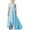 #0059-Light Blue, variant on Favoffer Spring Summer Girl's Flowy Waist-Cinched Maxi Dress A-Line Flying Sleeve Dress for Wedding Casual Party Vacation Big Kids 5-13Y