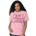 thumbnail image 3 of Breast Cancer Ribbon Strong Together Women's Graphic T Shirt Tees Brisco Brands S, 3 of 6