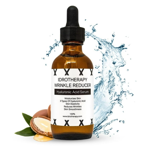 Idrotherapy Face Serum Hidratante para Mujeres Suero Hialurónico con 3 tipos de ácido hialurónico aceite de argán y vitamina E suero hidratante para la cara (2fl.oz/60ml)
