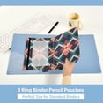 thumbnail image 3 of FORMRS 2 Pack Pencil Pouch for 3 Ring Binder with Clear Window Zipper Case, Green Abstract, 3 of 6