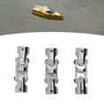 thumbnail image 4 of Metal Universal Joint, 3 Sections High Strength Universal Joint Coupling Connector 3pcs Silver  for RC Boat, 4 of 7