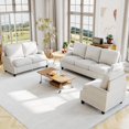 thumbnail image 2 of 3-Piece Living Room Sofa Set, Sectional Couch+Loveseat+Armchair, Modern 3-Seat+2-Seat+Accent Chair Furniture, Apartment, 2 of 9