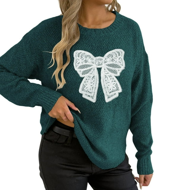 TINZ Sweater Dress Long Sleeve Oversized Tunic With Exquisite Embroidery And Panel Design Warm Winter Knit Vest Dress Long Pullover Sweater Belted Long Dress