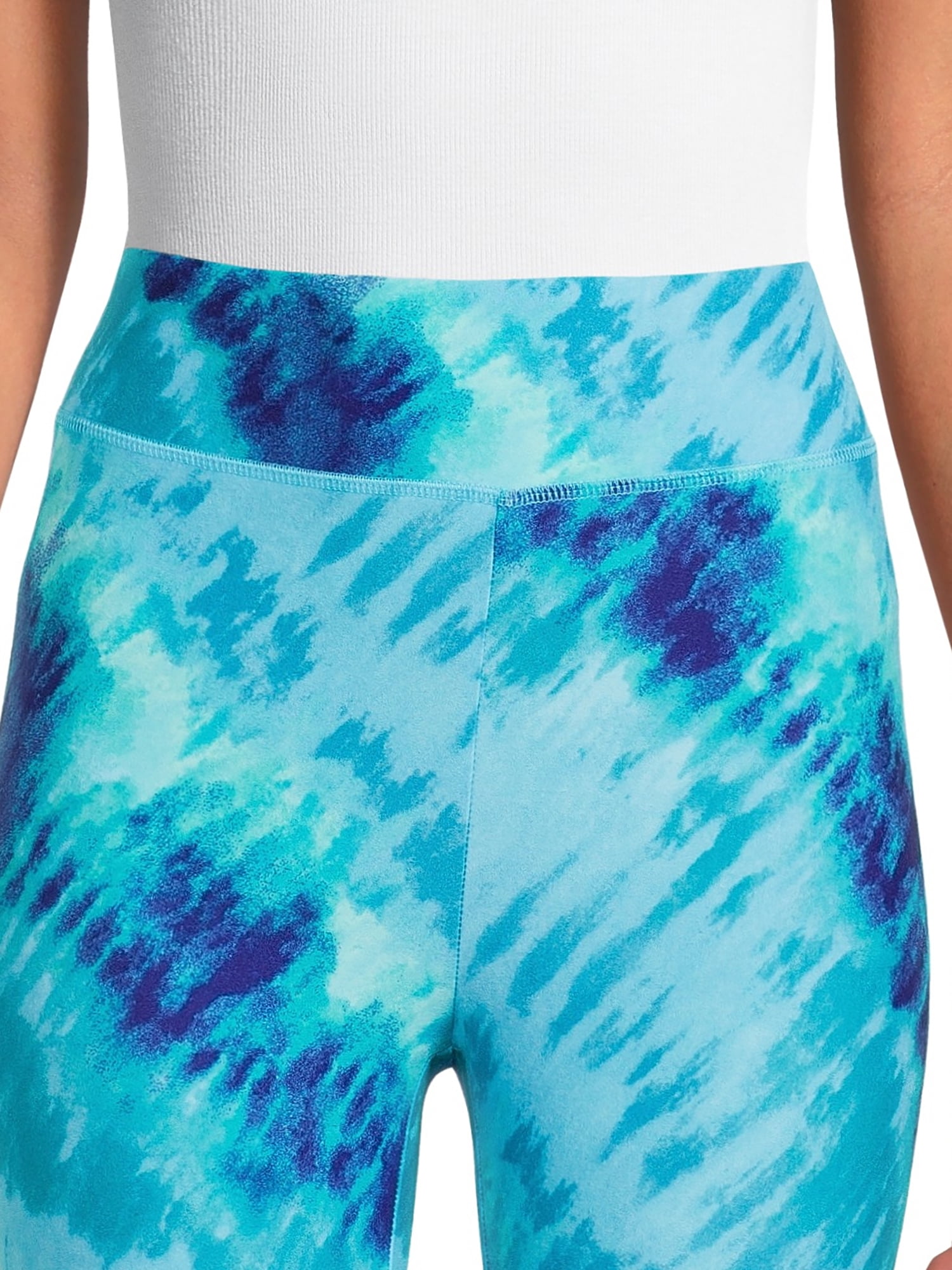Time and Tru Women's High Rise Knit Capri Leggings