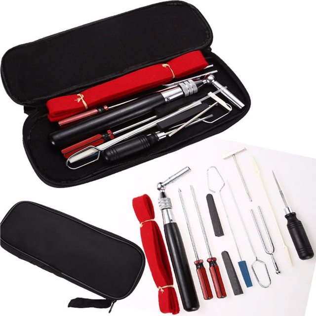 yingyy 13Pcs Professional Piano Tuning Maintenance Tool Kit Wrench Hammer Screwdriver With Case