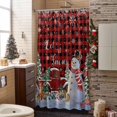 thumbnail image 3 of Christmas Snowman Bathroom Shower Curtain Xmas Tree Snowflake Winter Truck Plaid Waterproof Washable Shower Curtains for Bathtub Bath Decor with Grommets and Hook 54 X 78 Inch, 3 of 8