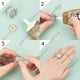 thumbnail image 4 of 16 piezas de 4 estilos de anillos de dedo en blanco ajustables, base de anillo de flor vintage, base plana, cabujón, ajustes de anillo, plata, bronce, manualidades para mujeres adultas., 4 of 9
