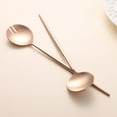 thumbnail image 3 of Salad Servers,Spoon and Fork Set 11.41 inch,18/10 Stainless Steel Salad Serving Titanium Plating (Rose gold), 3 of 17