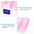 thumbnail image 4 of 1 Pcs 6.9x4x1 Inch Nail Charm Organizer 15 Grids Craft Box Pink, 4 of 6