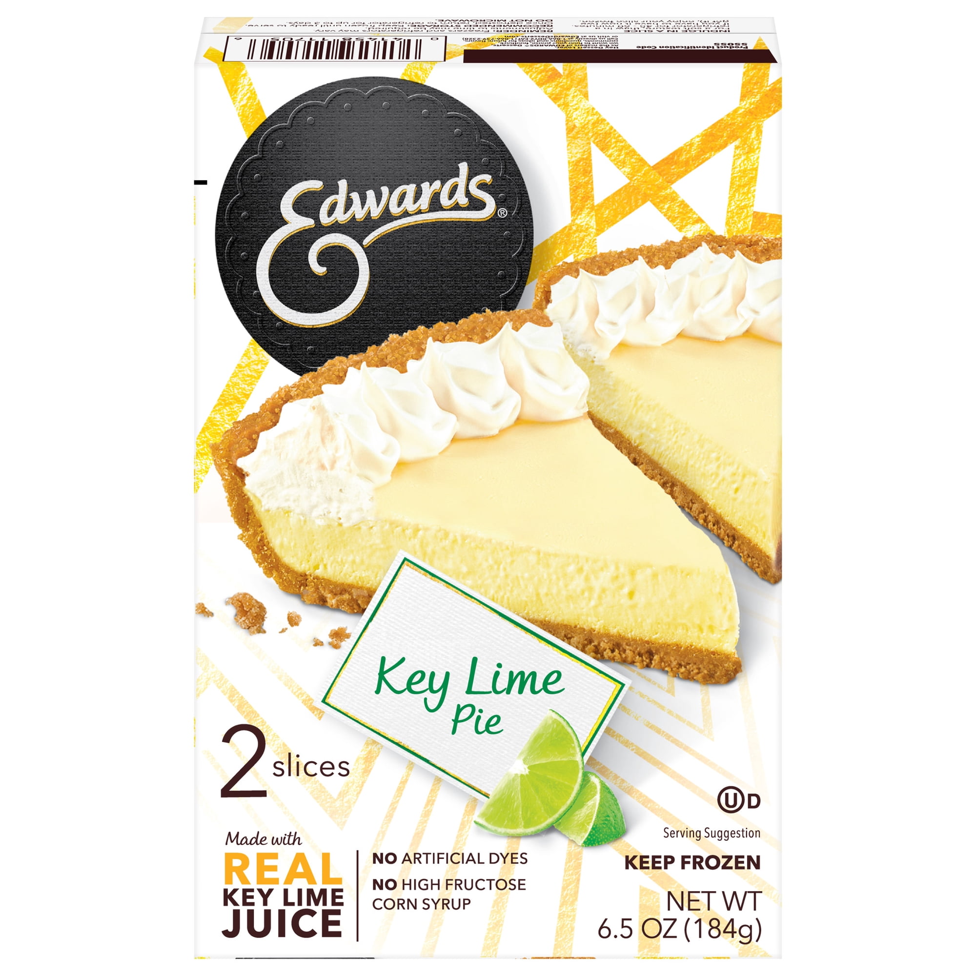 Edwards Frozen Key Lime Dessert Pie Slices, 6.5 oz 2 Pack