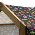 thumbnail image 5 of Dragon Pet House, Different Kinds of Colorful Comic Dragons on a Black Background with Little Stars, Outdoor & Indoor Portable Dog Kennel with Pillow and Cover, 5 Sizes, Multicolor, by Ambesonne, 5 of 5