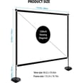 thumbnail image 2 of Écran de Projection 120 Pouces - Projecteur Extérieur avec Support - Portable 16:9 HD 4K pour Intérieur Extérieur Films Cinéma Maison Camping, 2 of 5