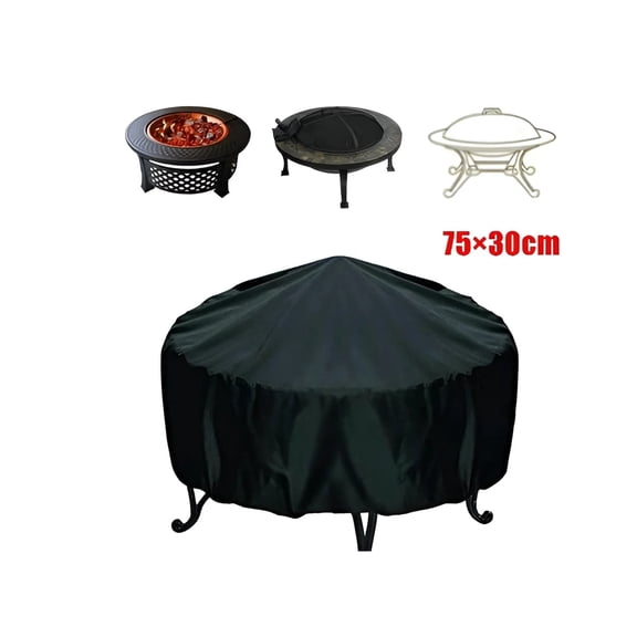 Fire Pit Cover Round for Fire Pit 30inch - 48inch,Heavy Duty Outdoor Fire Pit Cover Full Coverage Patio Outdoor Fireplace Cover, Waterproof, Dustproof and Anti UV, Fit all Seasons