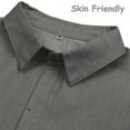 thumbnail image 5 of Thrilos Mens Dress Shirts Long Sleeve Tops Button Up Work Shirts Casual Linen Shirt for Men, 5 of 7