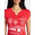 thumbnail image 4 of Palm Springs Women's Graphic Tee with Short Sleeves, Sizes XXS-XXL, 4 of 5