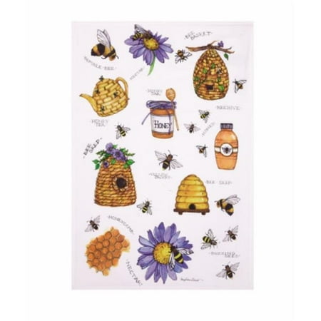 

Peking Handicraft 04SER567C 18 x 25 in. Beehavin Kitchen Towel Pack of 4