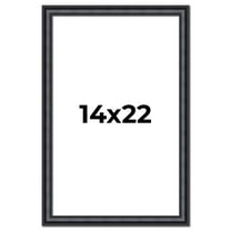14x22 Frame Black Real Wood Picture Frame Width 1.25 inches | Interior Frame Depth 0.5 inches |