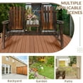thumbnail image 7 of Outdoor 2-Person Wooden Adirondack Bench, Conversation Furniture Set with Patio Rustic Loveseat & Built-in Table, Carbonized Garden Bench Fire Pit Chair for Backyard Porch Pool Deck, 7 of 7