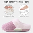 thumbnail image 4 of Pantuflas de mujer Evshine de chenilla tejida con memoria y color rosa, 4 of 6