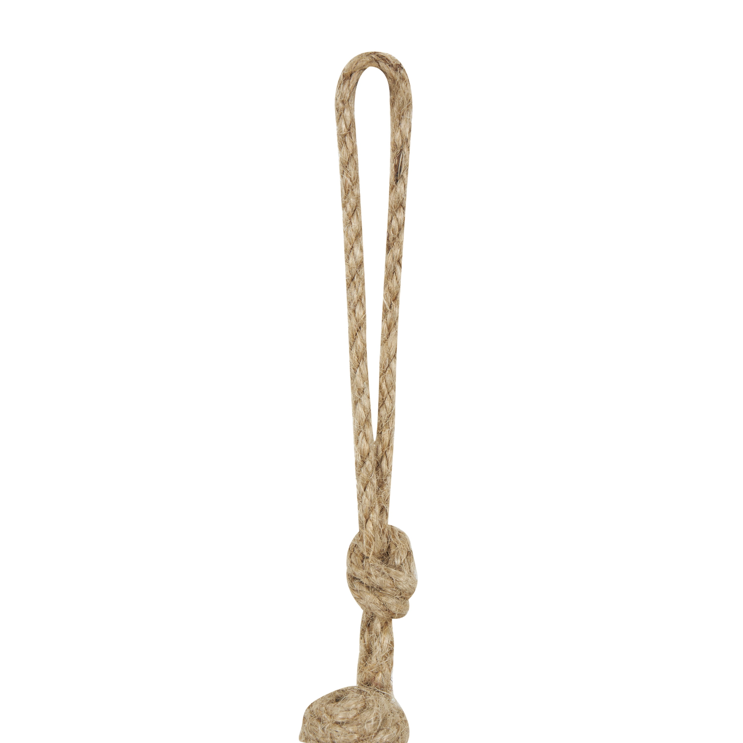 DecMode Light Brown Jute Handmade Wrapped Starfish Wall Decor with Hanging Rope