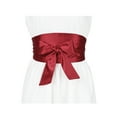 thumbnail image 5 of INSPIRE CHIC Women Plus Size Satin Obi Belt, Self-Tie Wrap Wide Sash Waistband Belt for Dress Bridal 22.83-41.73" Red, 5 of 5
