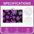 thumbnail image 4 of Marijuana Placemats Set of 4, Cannabis Leaf Pattern Table Place Mats, Purple Black Botanical Design Placemat for Kitchen Dining Table Decoration Indoor Outdoor 18"x12", 4 of 4