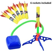 Rocket Launcher Toy for Kids Ages 3+ Girl Boy - Includes 6 Rockets 100 Feet Jump Rocket Launcher Toys - Air Rocket Great For Outdoor Play - Kiddie Play