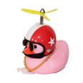 thumbnail image 1 of Adornos De Coche De Pato Rosa, Decoraciones Para Salpicadero De Coche, Gafas Geniales, Pato Con Casco De Hélice, Cadena Dorada qarigey OD016040-21, 1 of 6