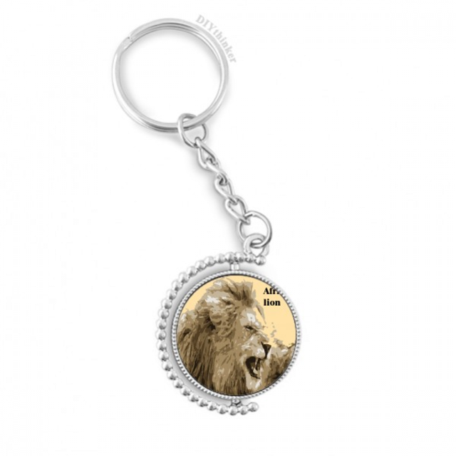 Accessoire de Disque Porte-Clés Rotatif Plus Grand Oiseau Africain Autruche