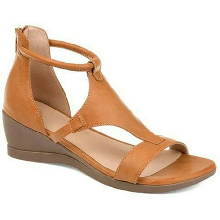 

Women s Shoes Open Toe Casual Platform Sandals Thick-Heeled Design For Women 40 Brown
