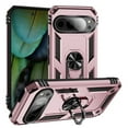 thumbnail image 1 of YEYKX for Google Pixel 9 / 9 Pro 6.3-inch Phone Case, Impact Resistant Metal Ring Magnetic Support Kickstand Drop Protector Cover for Google Pixel 9 / 9 Pro 6.3-inch,Rose Gold, 1 of 7