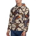 thumbnail image 3 of Lsque Vector Butterflies Pattern Casual Men's Hoodie,Hooded Sweatshirt with Kangaroo Pocket,Pullover Hoodie-X-Large, 3 of 7