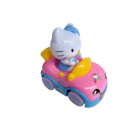 Web Chr - Girl Kitty Car Children Toy Car Bump and Go Light up Music Toy Car Young girls,HK-CAR