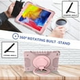 thumbnail image 3 of ELEHOLD Rugged Case for iPad 9th/8th/7th Generation 10.2"(2021/2020/2019),Three-Layer Protection PC+Silicone Case with Folding Handle Grip 360° Rotatable Kickstand Shoulder Strap Shockproof Case,M, 3 of 8
