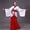 Red, variant on Tang Garment for Show and Performance Elegant Traditional Chinese Ensemble for Stage and Celebration