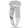 thumbnail image 3 of Pompeii 1ct Vintage 3-Stone Halo Diamond Ring 10K White Gold (G/H,SI2-I1), 3 of 3