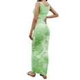 thumbnail image 5 of Liacowi Women Tie Dye Print Bodycon Maxi Tank Dresses Sleeveless Summer Sexy Scoop Neck Long Dresses Slim Fit Beach Streetwear, 5 of 6