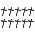 thumbnail image 1 of Cruz católica cristiana de 12 cm, grande, ideal para decoración de pared o como regalo o artesanía. Perfecta para Navidad. marrón, 1 of 8